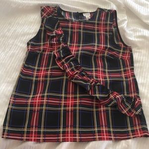 J.Crewfactory. Tartan plaid blouse
